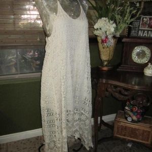 H&M CROCHET HIGH LOW  DRESS